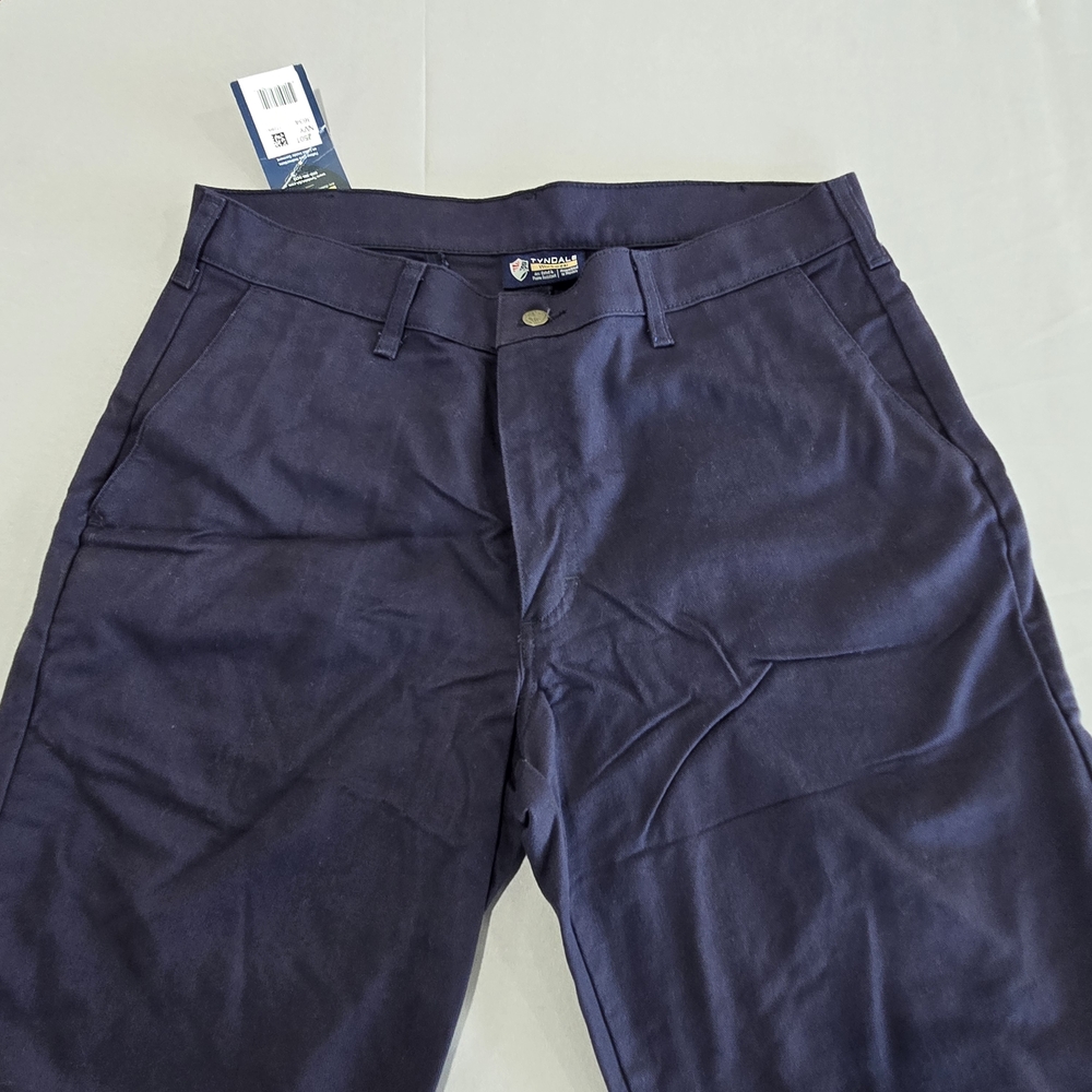 Tyndale FR Flame Resistant ARC / CAT 2 Twill Work Pants 36x34 Blue Navy USA NWT